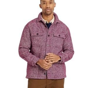 Houston White Adult Herringbone Shacket Size XXL